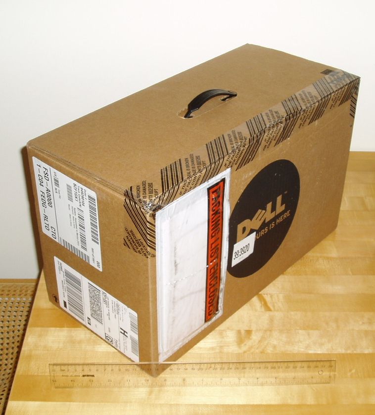 Shipping box containing Inspiron 400HD