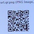 Picture of Text and QR Code, Native Size