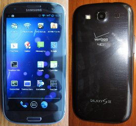 Front and Back of Galaxy S3